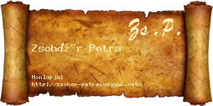 Zsohár Petra névjegykártya