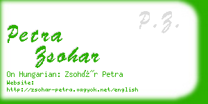petra zsohar business card